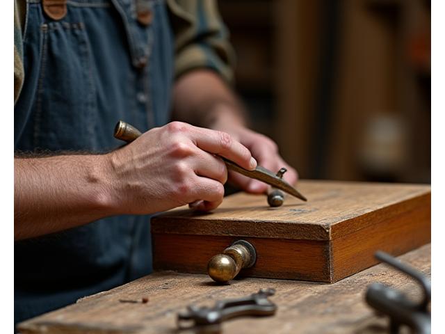 Voor-en-na foto van een zorgvuldig gerestaureerde antieke houten stoel