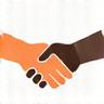 Partnerschap icoon: handen schudden.